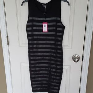 NWT Vince Camuto Black Stripe Dress Size Small
